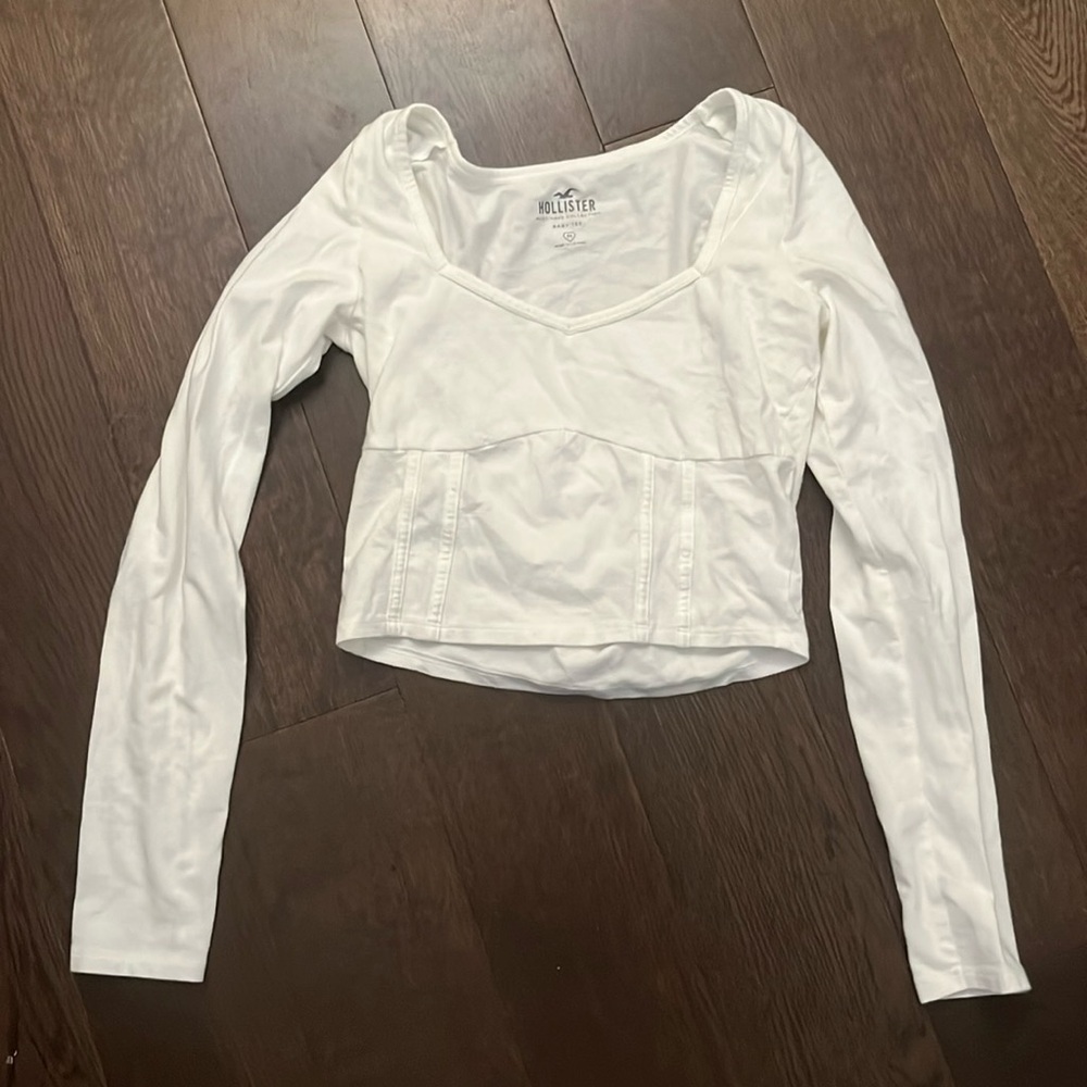 Hollister White Long Sleeve Top